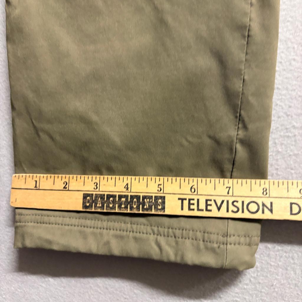 Gerry Mens Lined Hiking Pants 36x32 Green Nylon Spandex Fleece Lined Outdoor