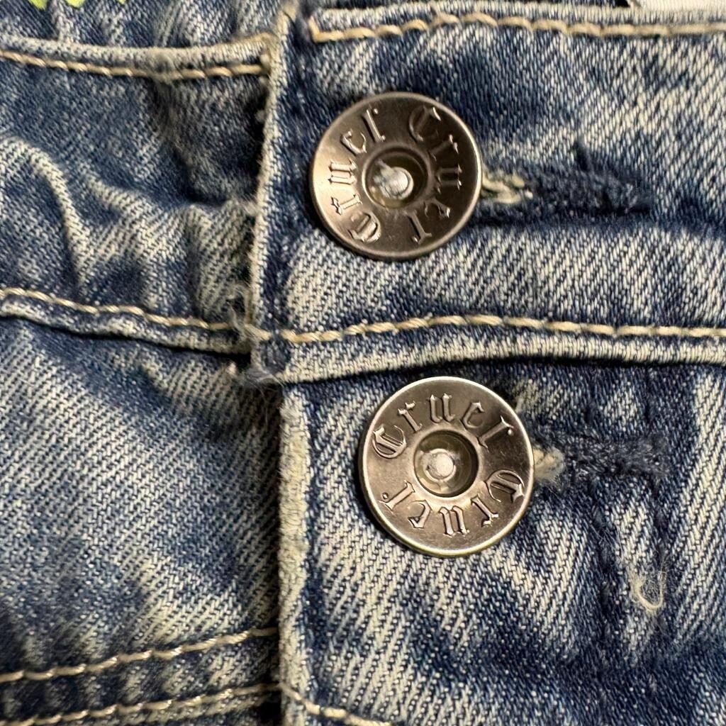 Cruel Denim Quinn Western Jeans Womens 31/11XL Blue High Rise Cuff Straight Leg
