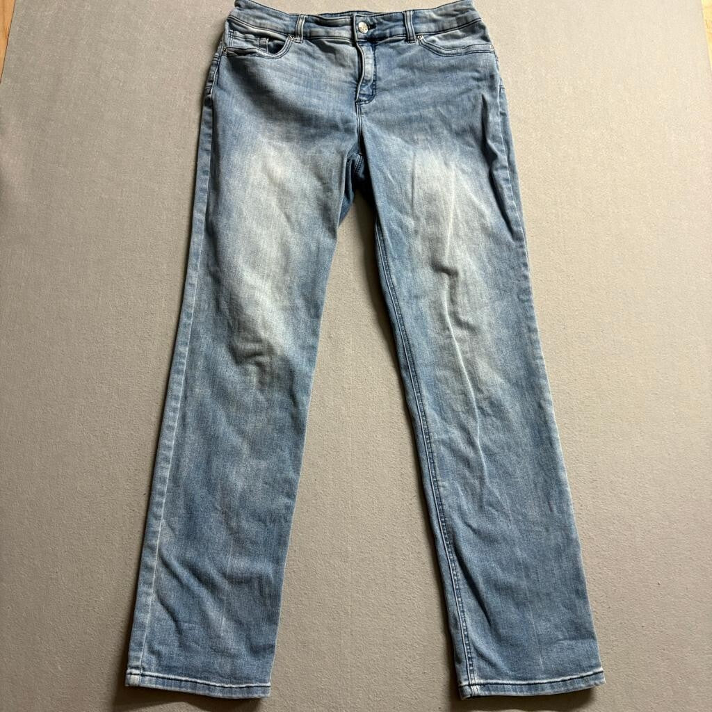 Chicos So Lifting Jeans Womens 1 Regular Blue Denim So Slimming Straight Leg