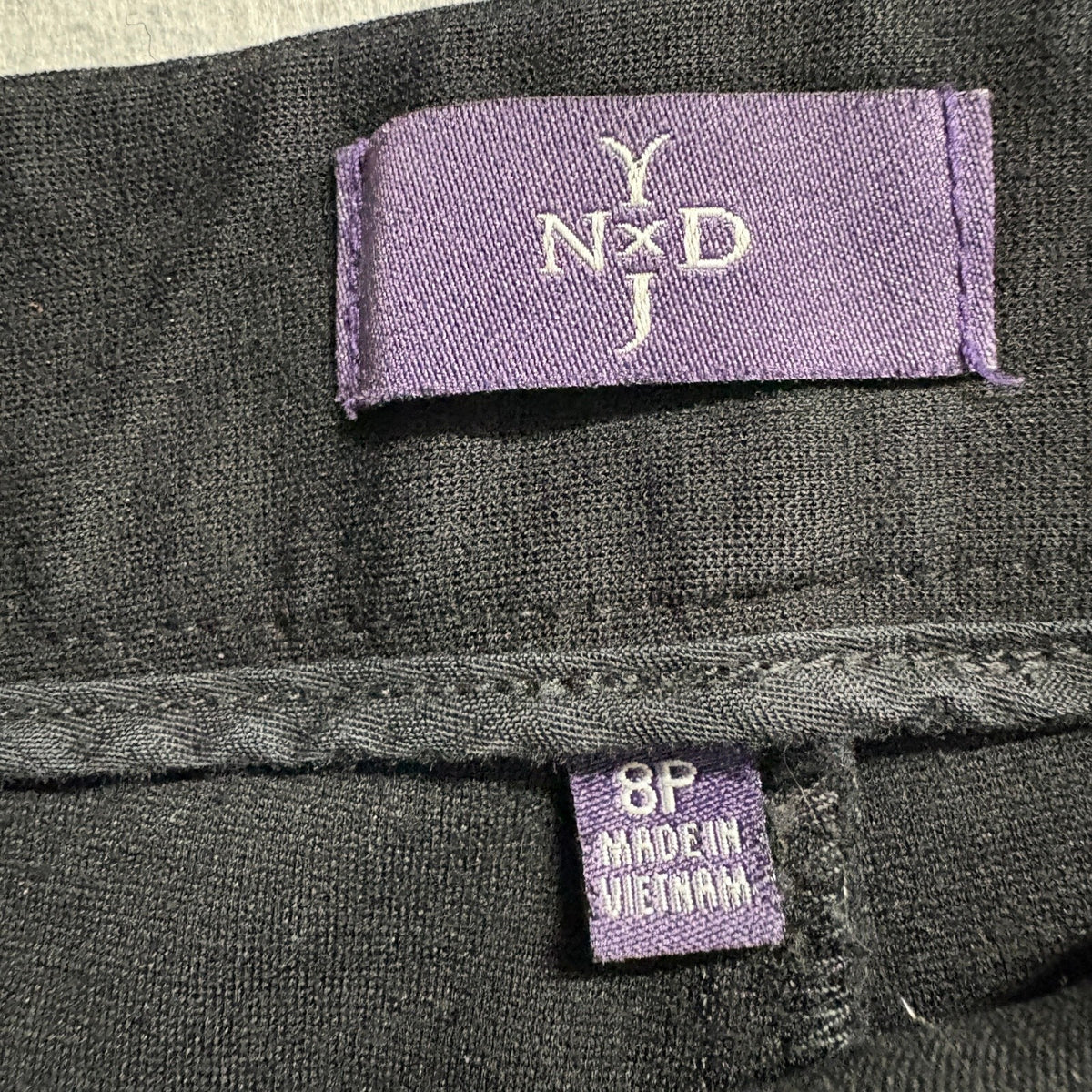 NYDJ Womens Pants 8P Black Ponte Knit Bootcut Stretch Dress Pants Career