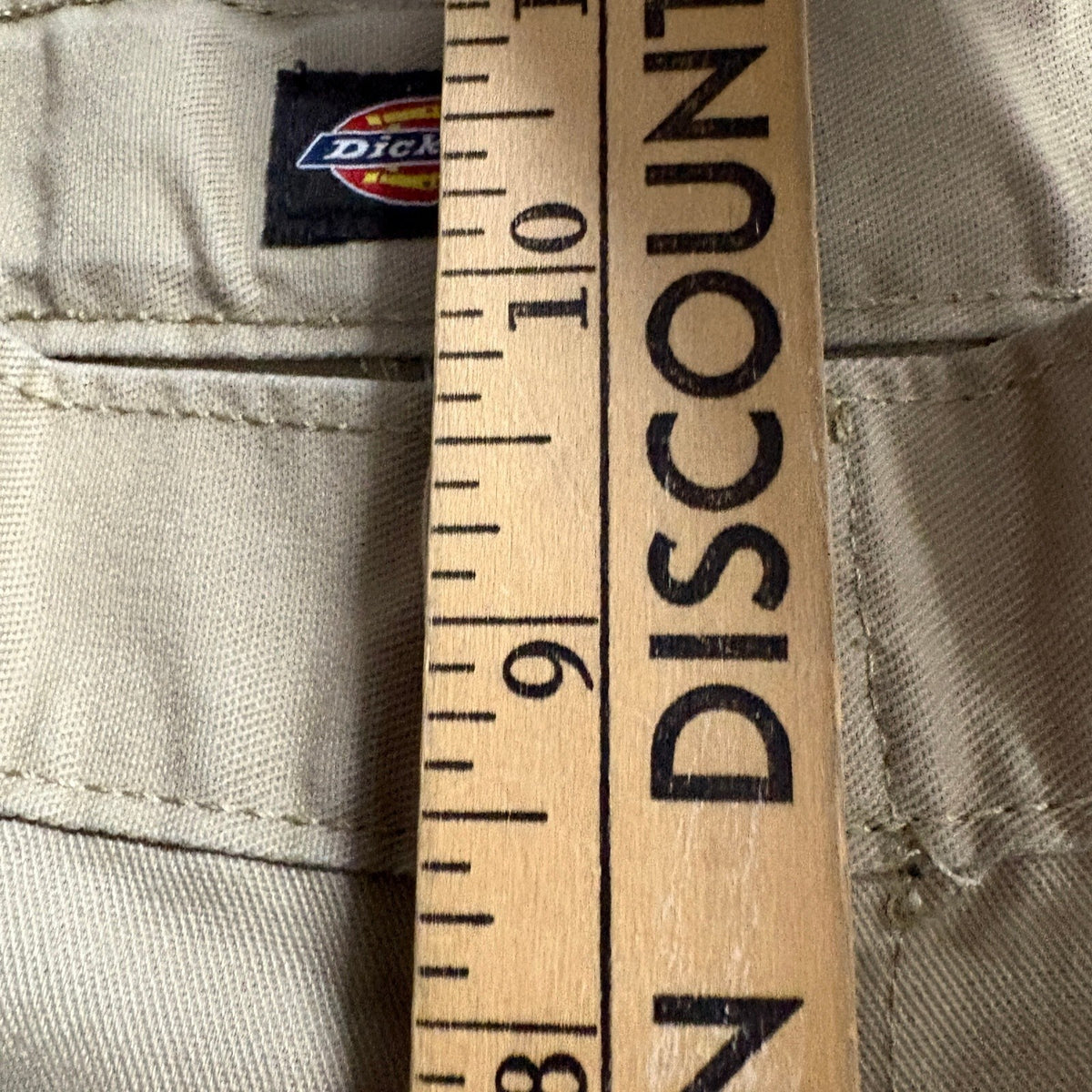 Dickies Mens Work Pants 30x28 Beige Khaki Flat Front Twill Chino Casual