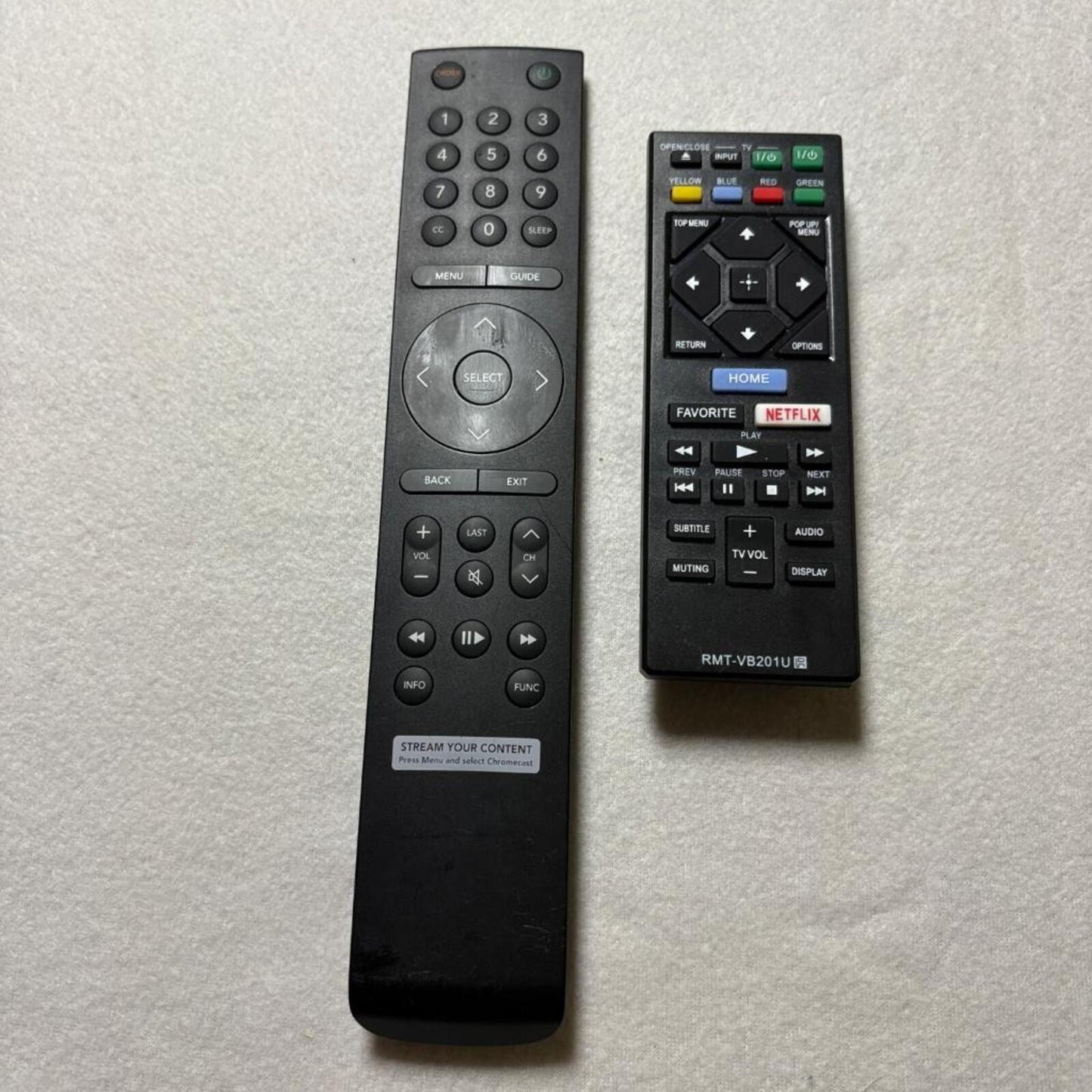 Sony RMT-VB201U Blu-ray Remote Control and Funtai 781A TV Remote Bundle