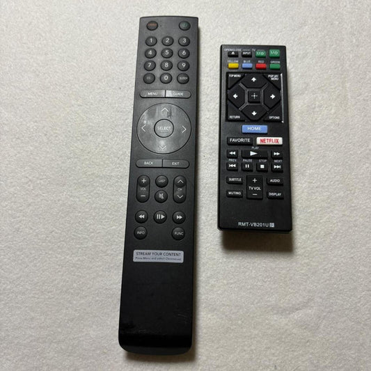 Sony RMT-VB201U Blu-ray Remote Control and Funtai 781A TV Remote Bundle