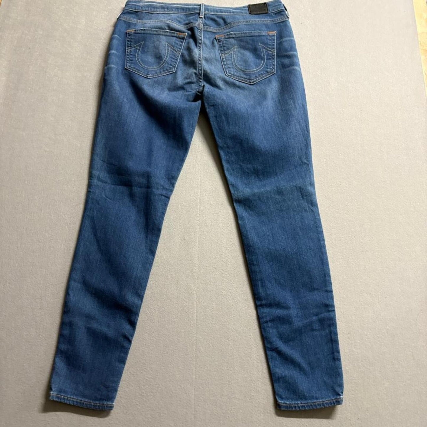 True Religion Casey Super Skinny Jeans Womens 32 Low Rise Blue Denim Stretch