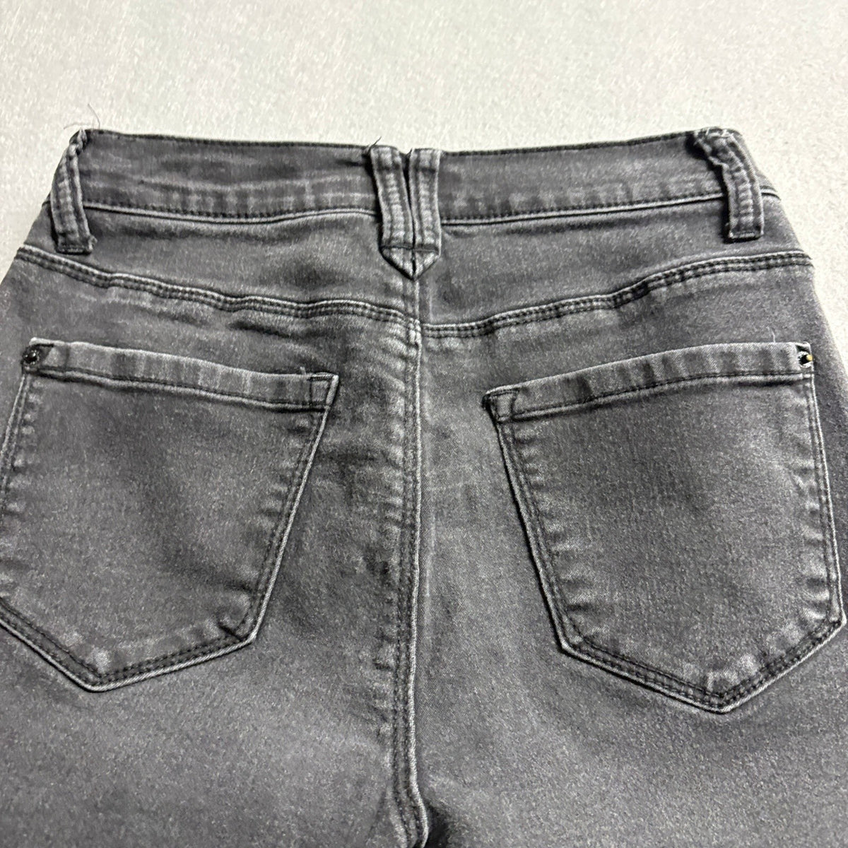 Curve Appeal Womens High Rise Essential Skinny Jeans Size 2/26 Black Denim