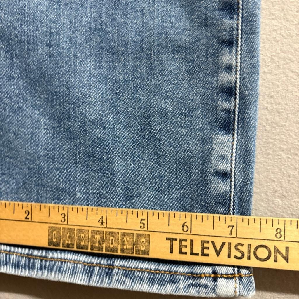Pilcro and the Letterpress Jeans Womens 33 Blue Denim Straight Leg Mid Rise