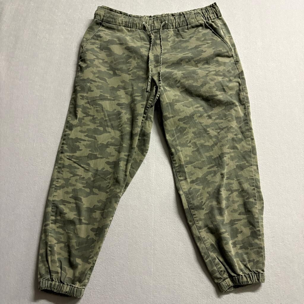 Levi's Womens Camo Jogger Pants Size L Green Camouflage Drawstring Elastic Waist
