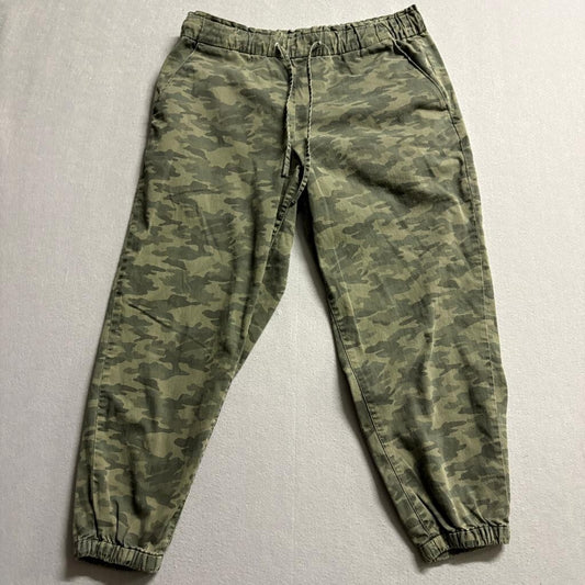 Levi's Womens Camo Jogger Pants Size L Green Camouflage Drawstring Elastic Waist