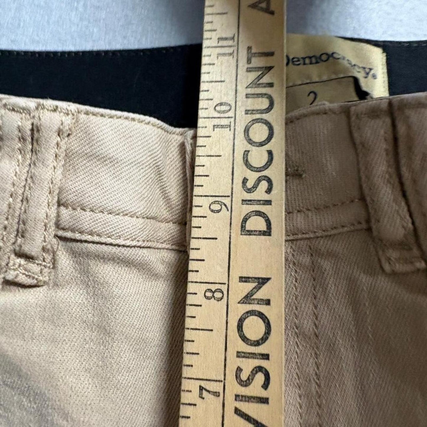 Democracy Ab Technology Bootcut Jeans Womens Size 2 Khaki Tan Stretch Denim