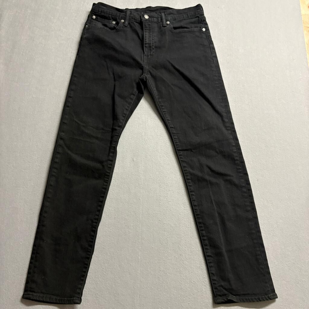 Levis 511 Slim Fit Black Jeans Mens 33x32 Actual 33x30 Stretch Denim