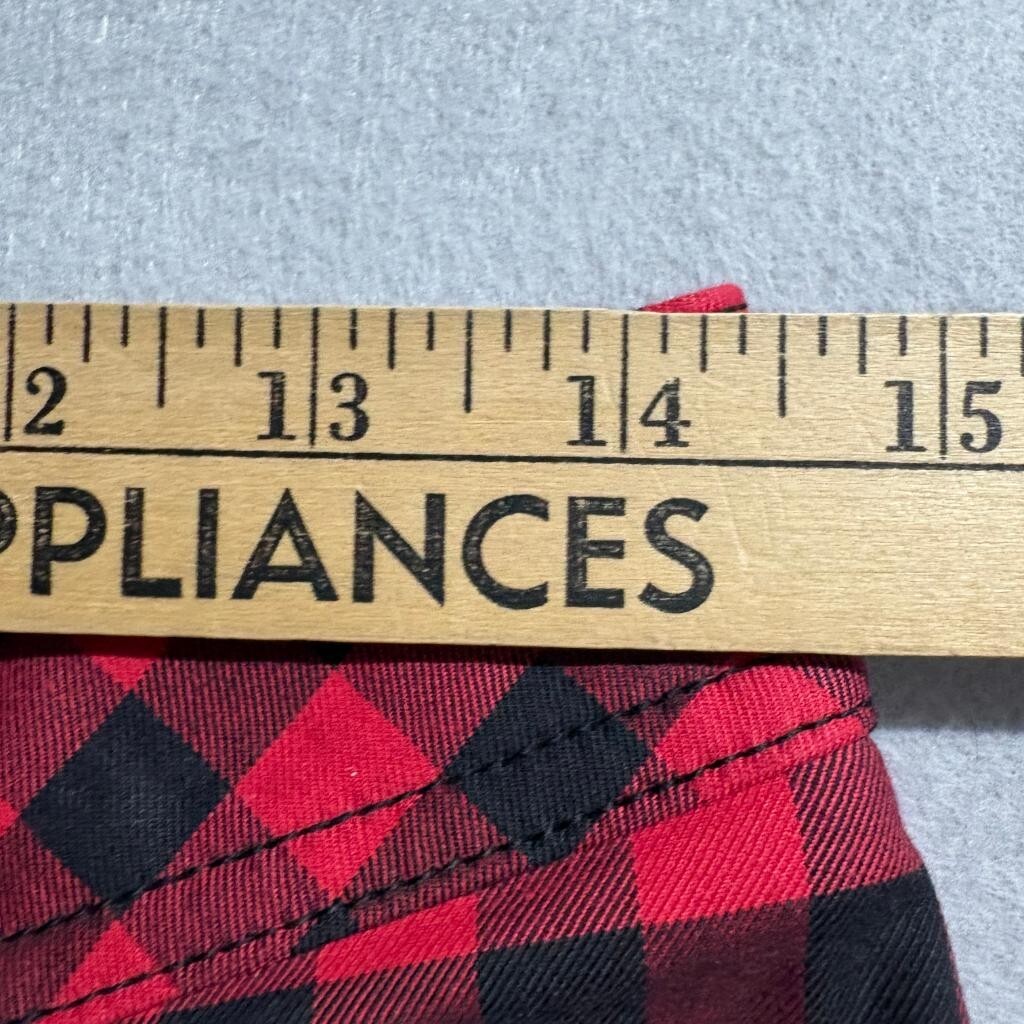 Louis Castel Red Black Buffalo Plaid Pants Womens Size 70 Cotton Blend Golf