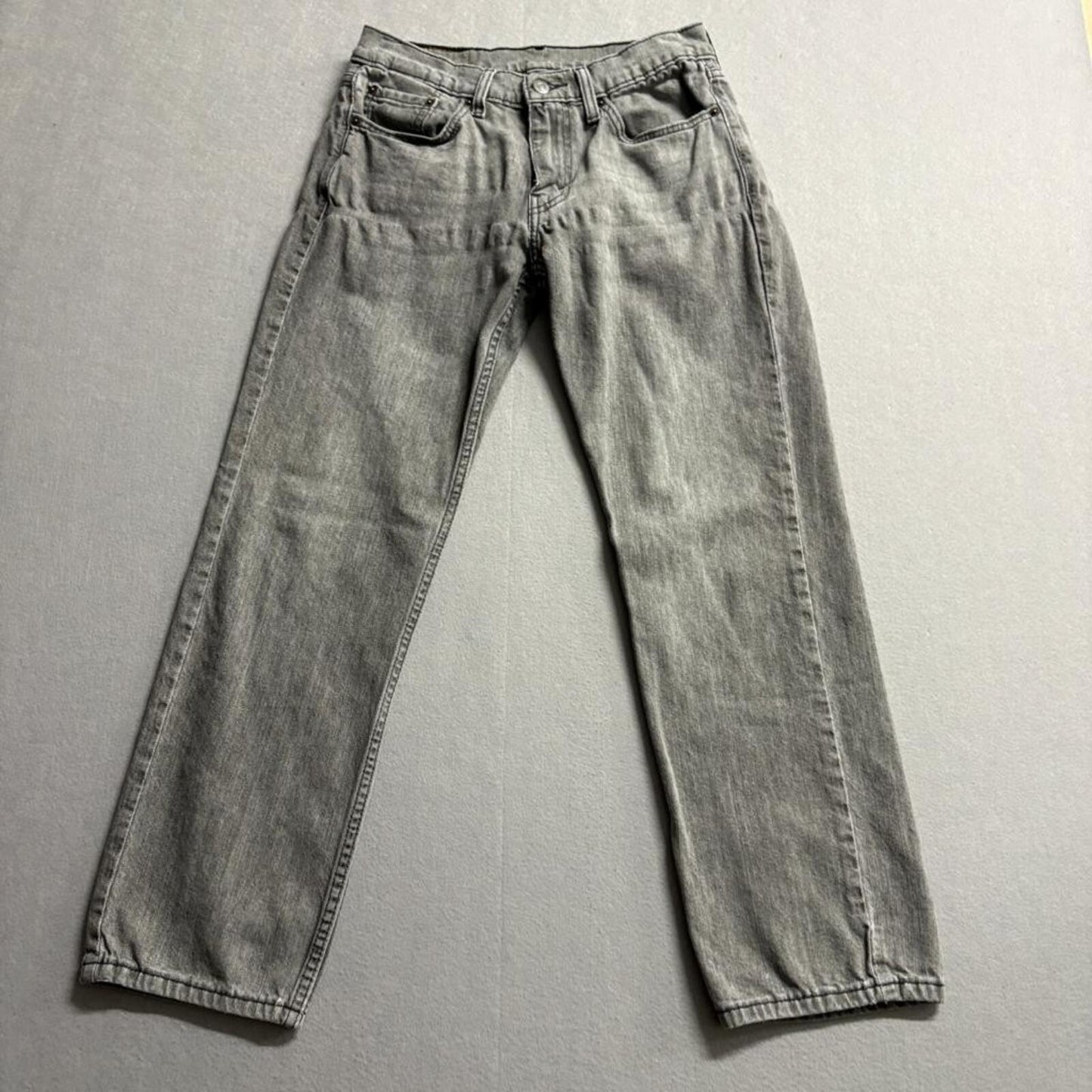 Levi's 514 Straight Leg Jeans Womens 29x30 Gray Denim Cotton Blend