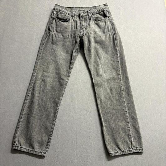 Levi's 514 Straight Leg Jeans Womens 29x30 Gray Denim Cotton Blend