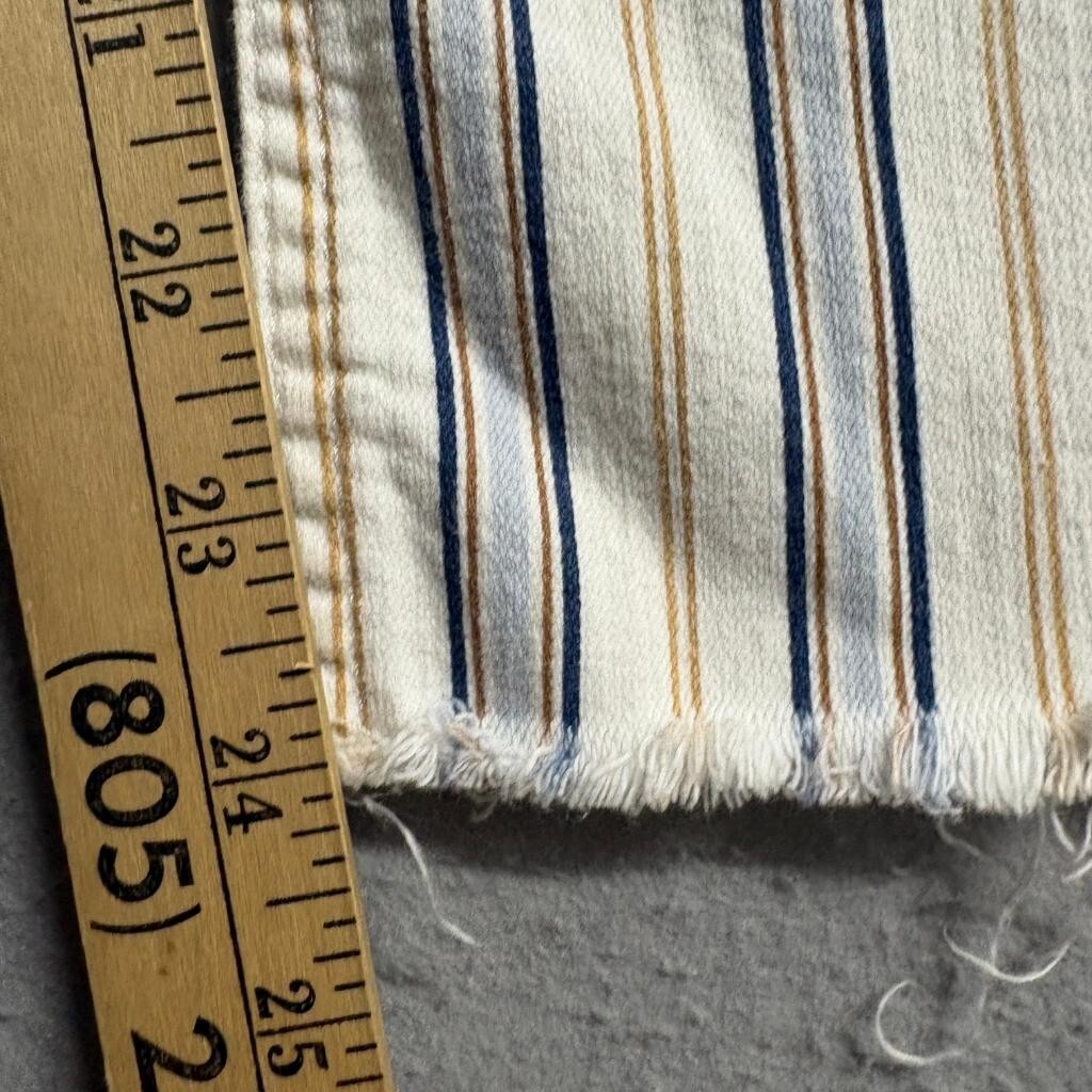 Pilcro and the Letterpress Anthropologie Striped High Rise Bootcut Jeans Size 27