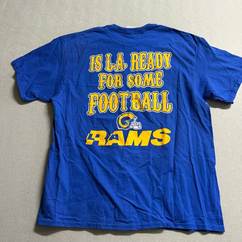 Los Angeles Rams Welcome Back T-Shirt Mens XL Blue Delta Pro Weight NFL