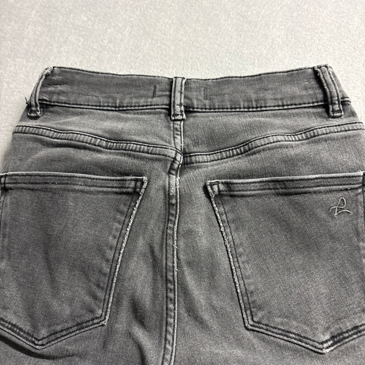 DL1961 Mara Ankle High Rise Straight Denim Jeans Womens Size 24 Charcoal Black