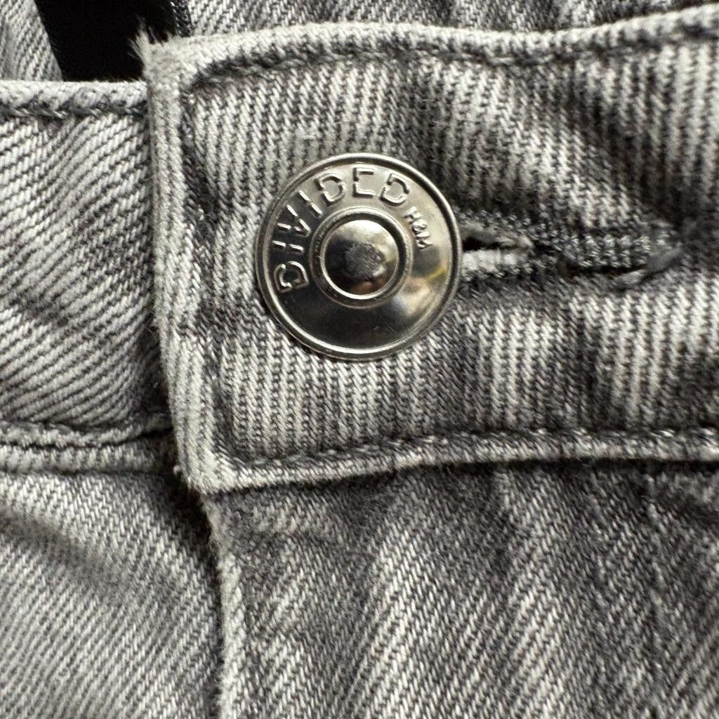 H&M Divided Gray Cargo Jeans Womens Size 8 Wide Leg High Rise Denim Pants