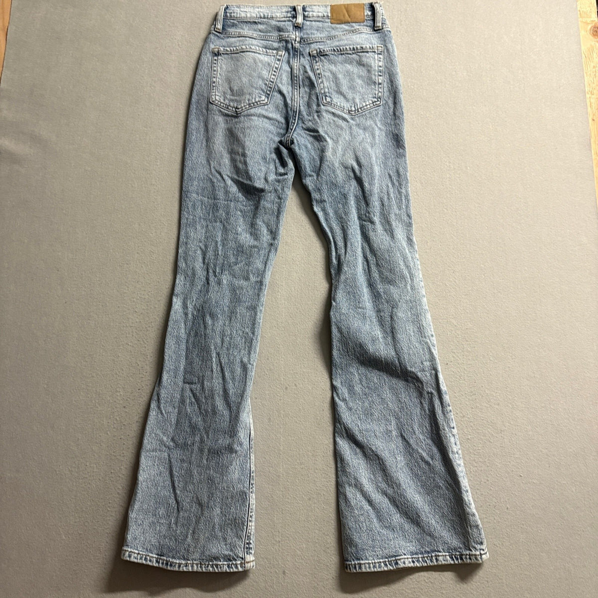 Aeropostale High Rise Flare Jeans Womens Size 2R Distressed Blue Denim Stretch
