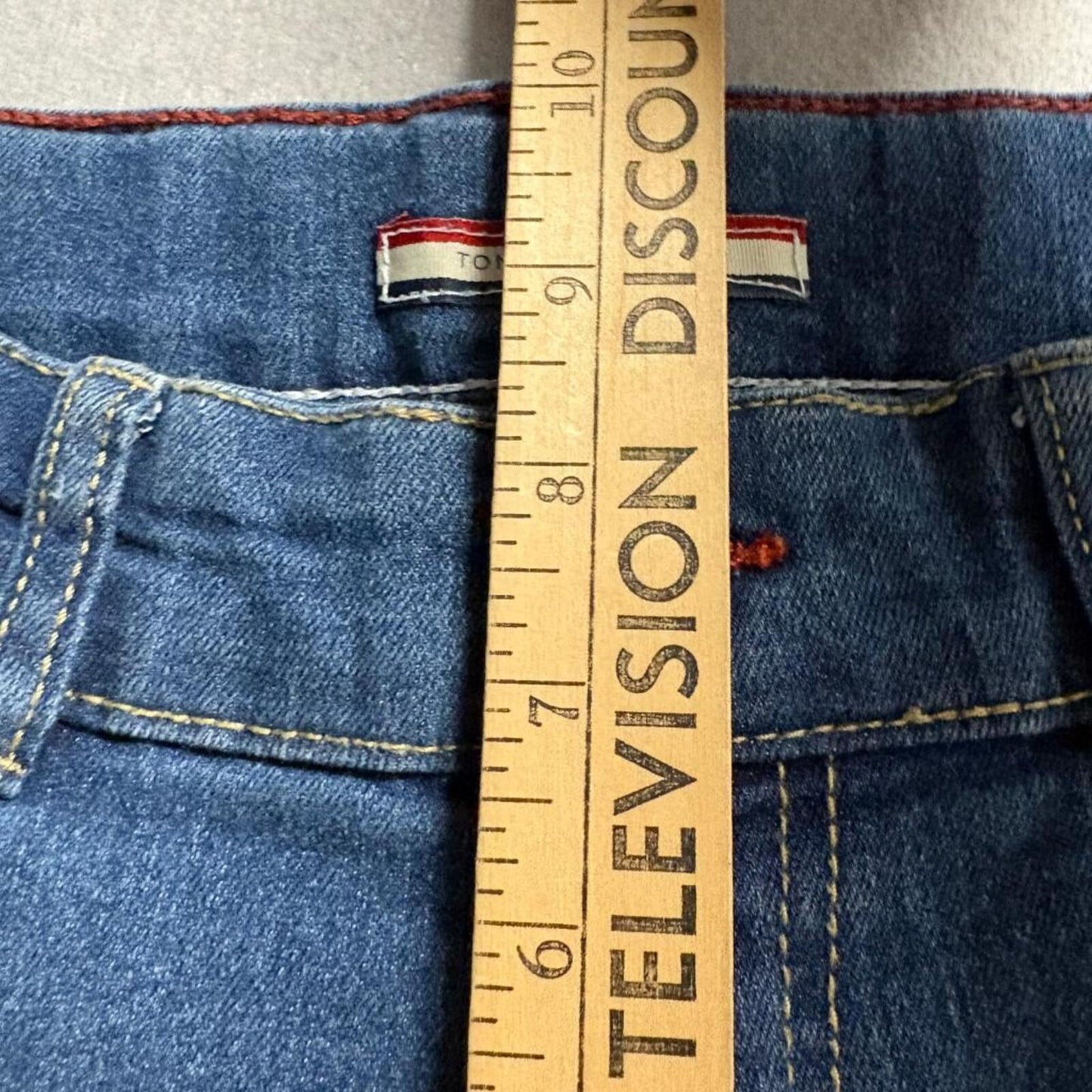 Tommy Hilfiger Boys Revolution Slim Jeans Size 12 Blue Denim Distressed Ripped