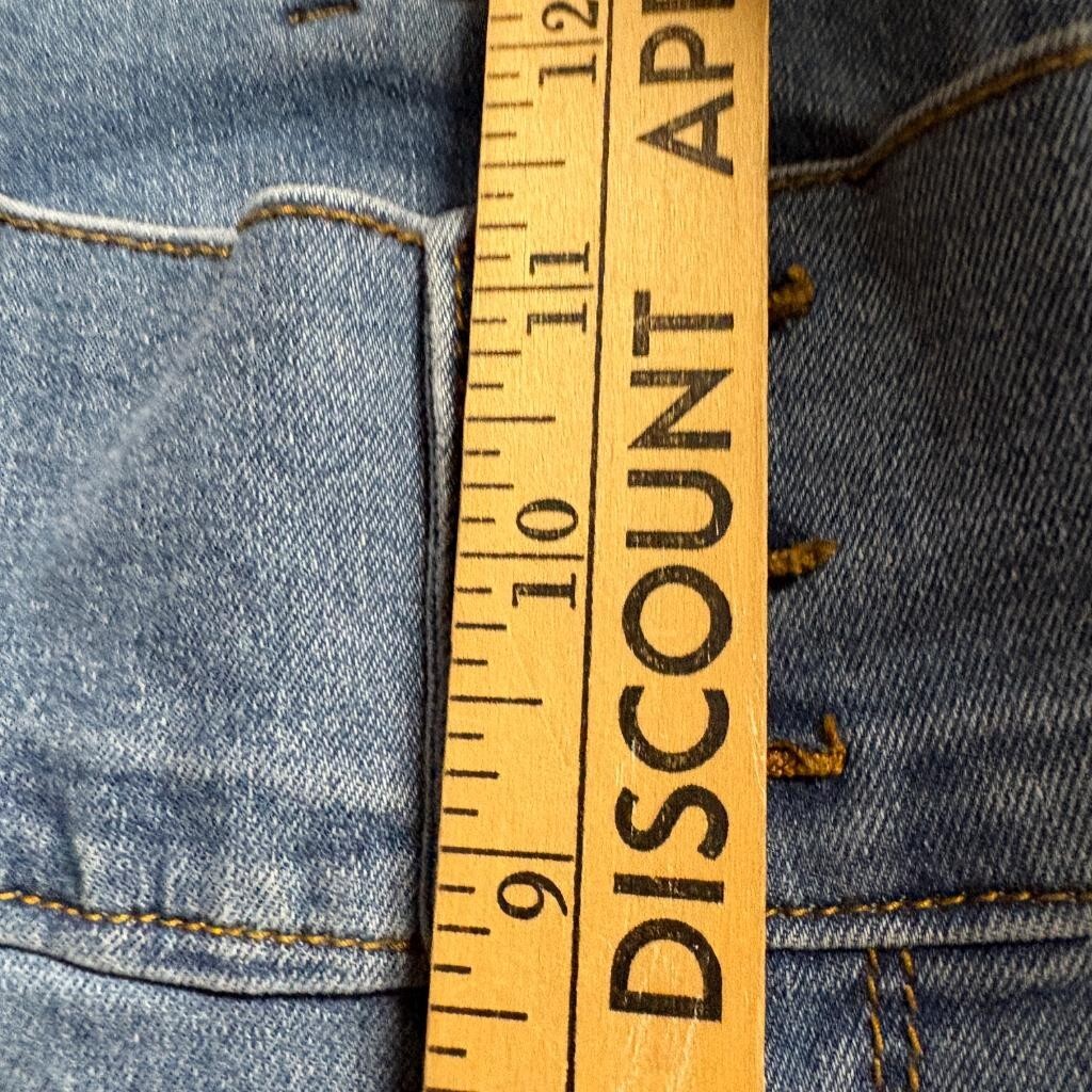 Jeans Wear High Waist Elastic Band Skinny Jeans Womens XL Blue Denim Stretch