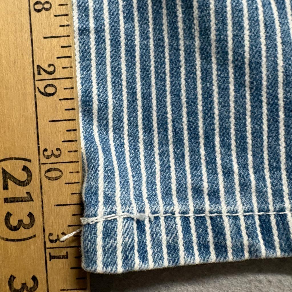 BBJ Los Angeles Carpenter Pants Womens Size 5 27 Blue White Striped Straight Leg