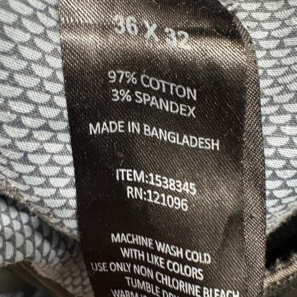 English Laundry Mens Pants 36x32 Gray Cotton Blend Stretch Straight Leg Chino