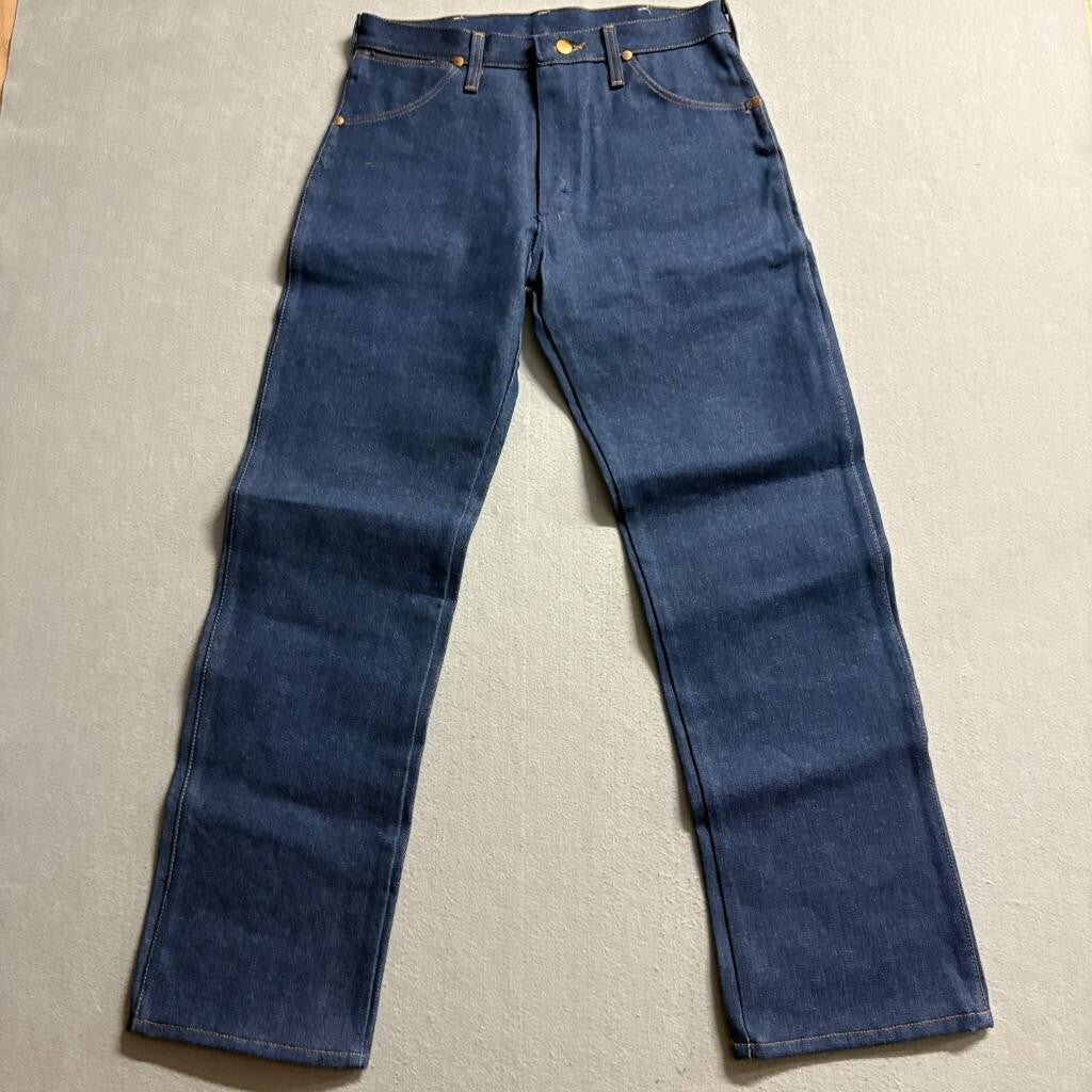 Vintage Wrangler 13MWZ Cowboy Cut Jeans Mens 31x30 Blue Denim Made in USA New