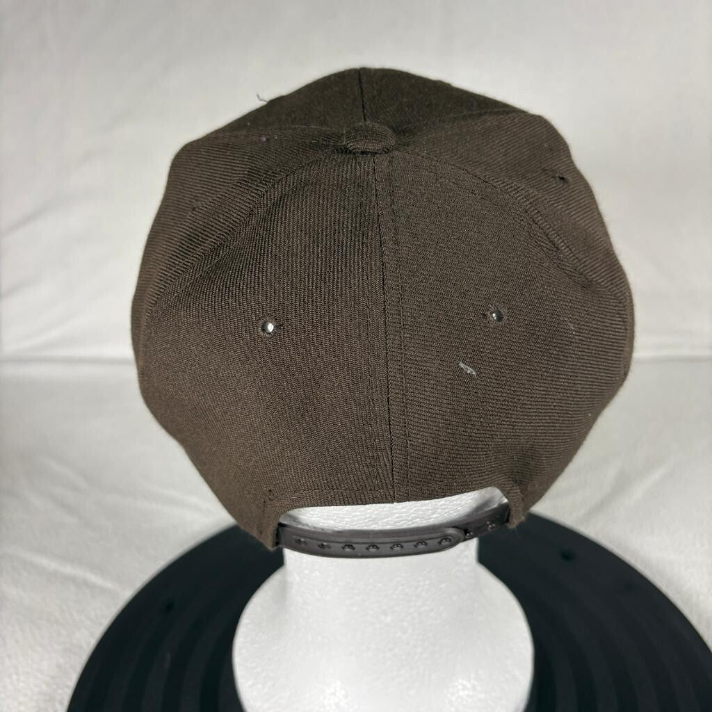 Vintage Nike Swoosh Snapback Hat Mens Brown Green Under Visor Kee & Ed Cap