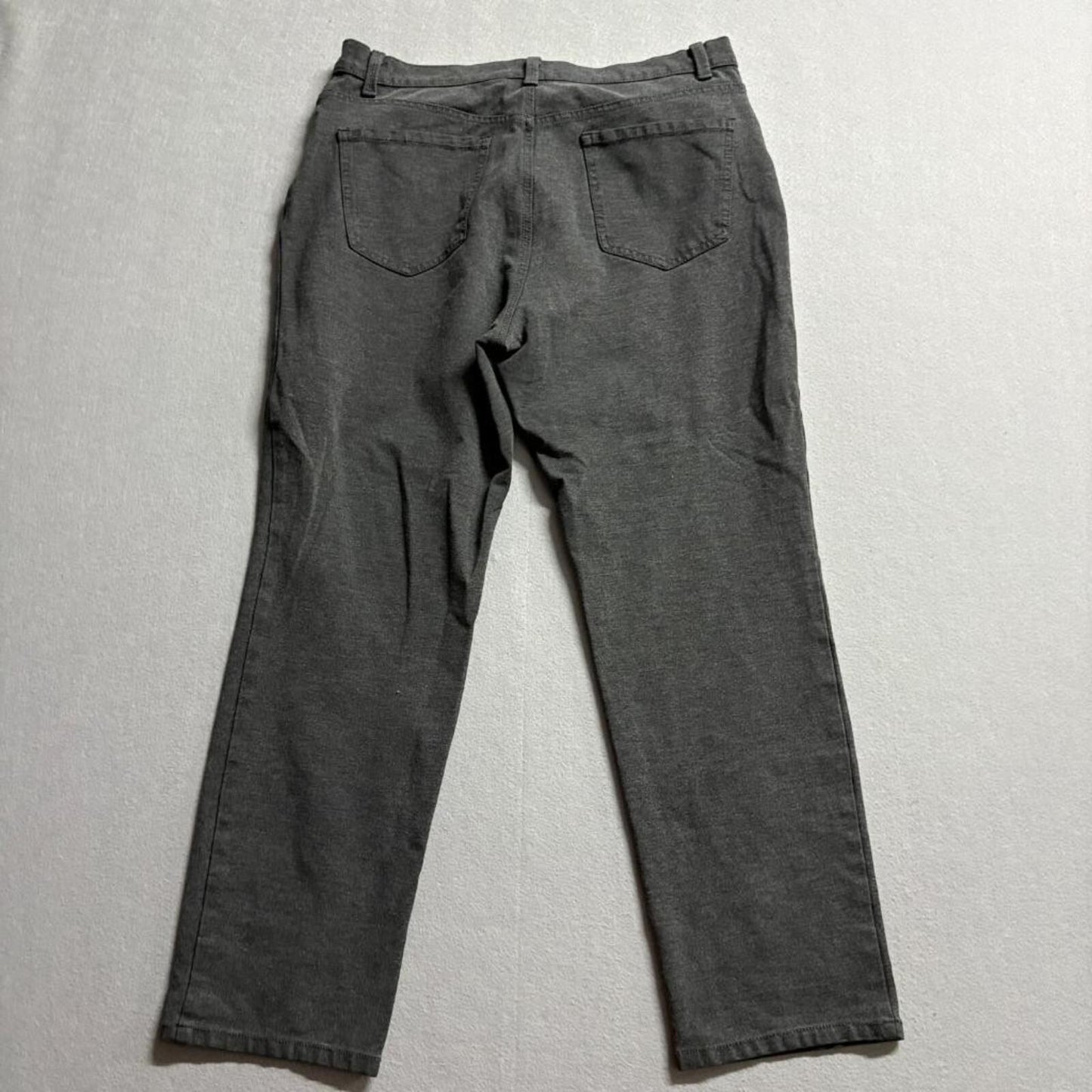 Gloria Vanderbilt Amanda Jeans Womens 16 Gray High Rise Straight Leg Stretch