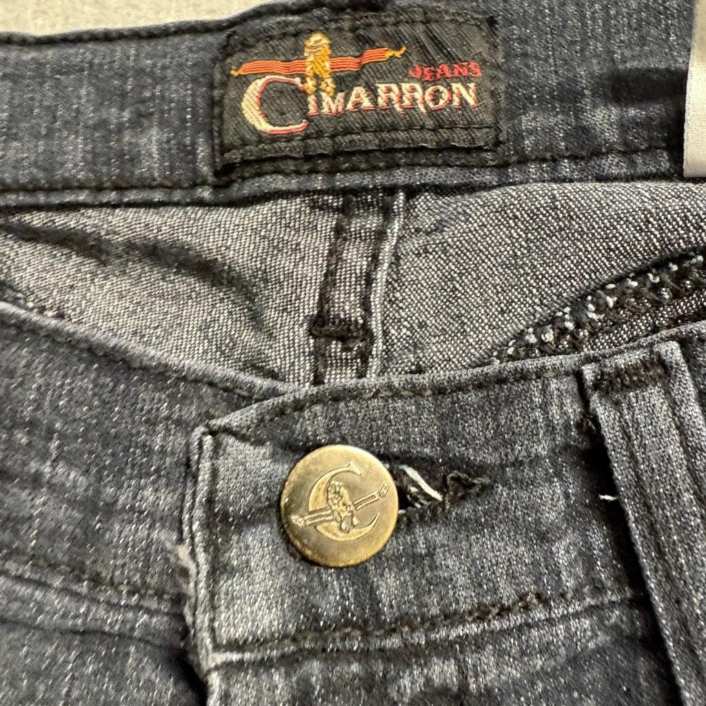 Cimarron Jeans Womens Size 9 Dark Wash Straight Leg Stretch Denim Blue