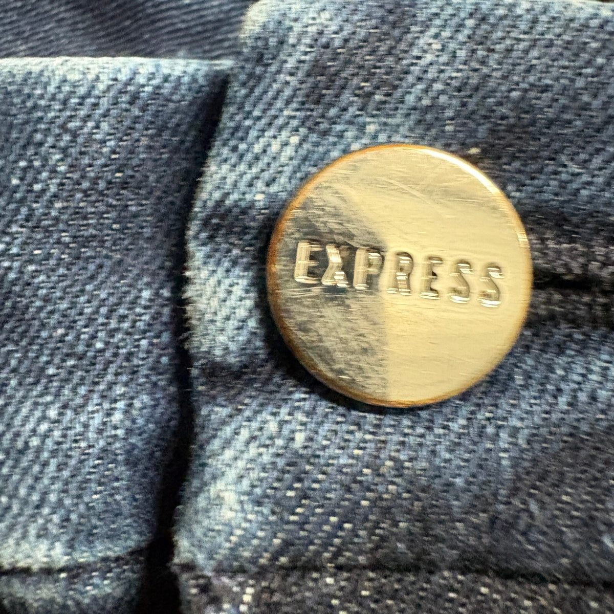Express 70s Flare Jeans Womens Size S Short Blue High Stretch Raw Hem Mid Rise