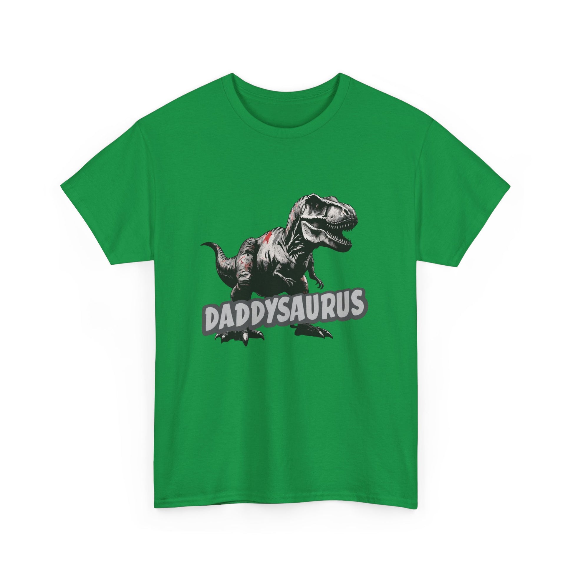 Daddysaurus TRex Dinosaur Heavy Cotton Tee Printify