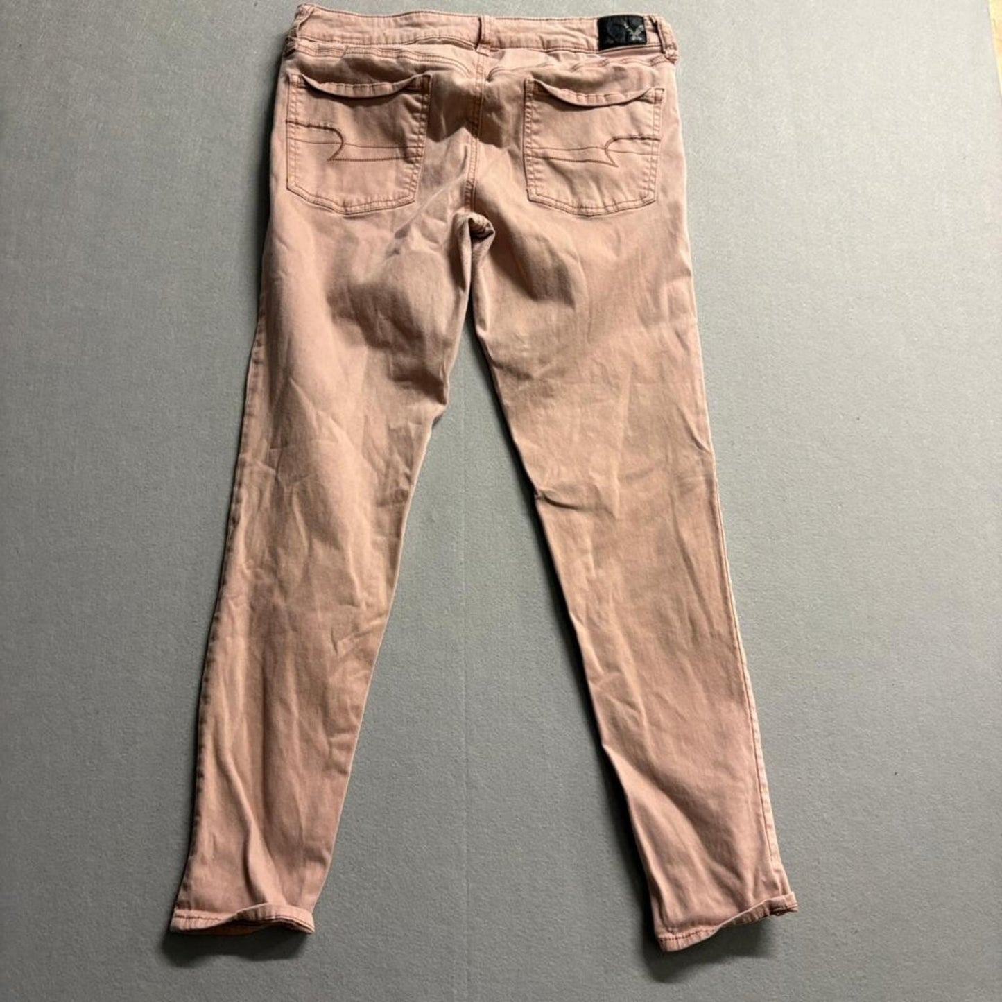 American Eagle Super Stretch Jegging Womens Size 12 Regular Pink Denim Jeans
