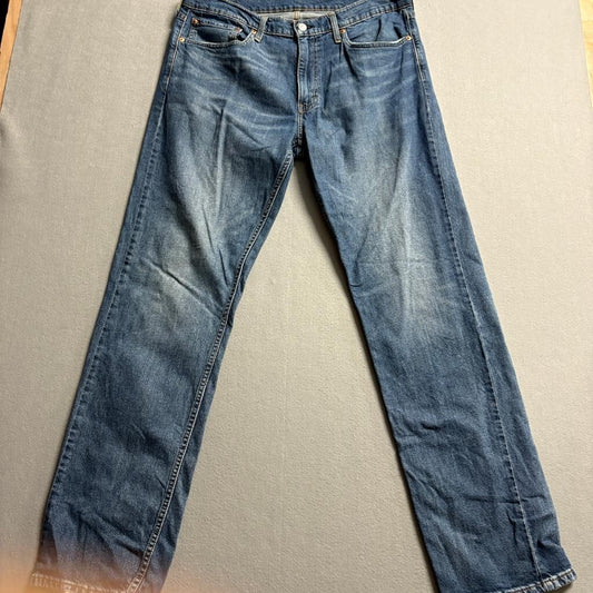 Levi's 505 Regular Fit Straight Leg Jeans Mens 36x34 Blue Denim (Tag 38x30)