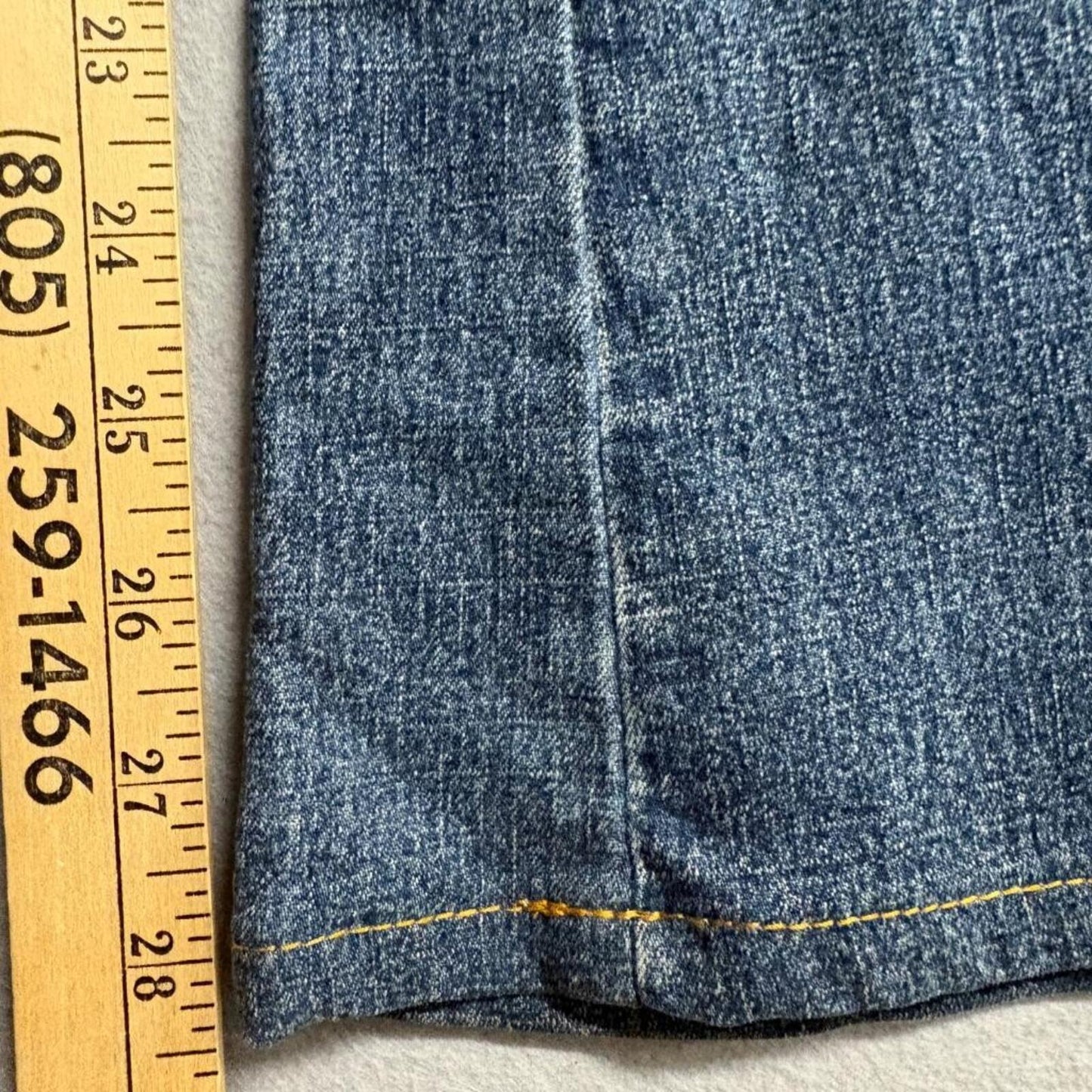 Duchesse Jeans Womens Size 5 Blue Denim Lace Waistband Flare Leg Y2K Vintage