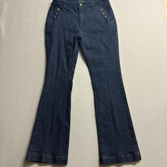 Rachel Zoe Womens Sailor Jeans Size 6 Blue Denim High Rise Flare Leg Stretch