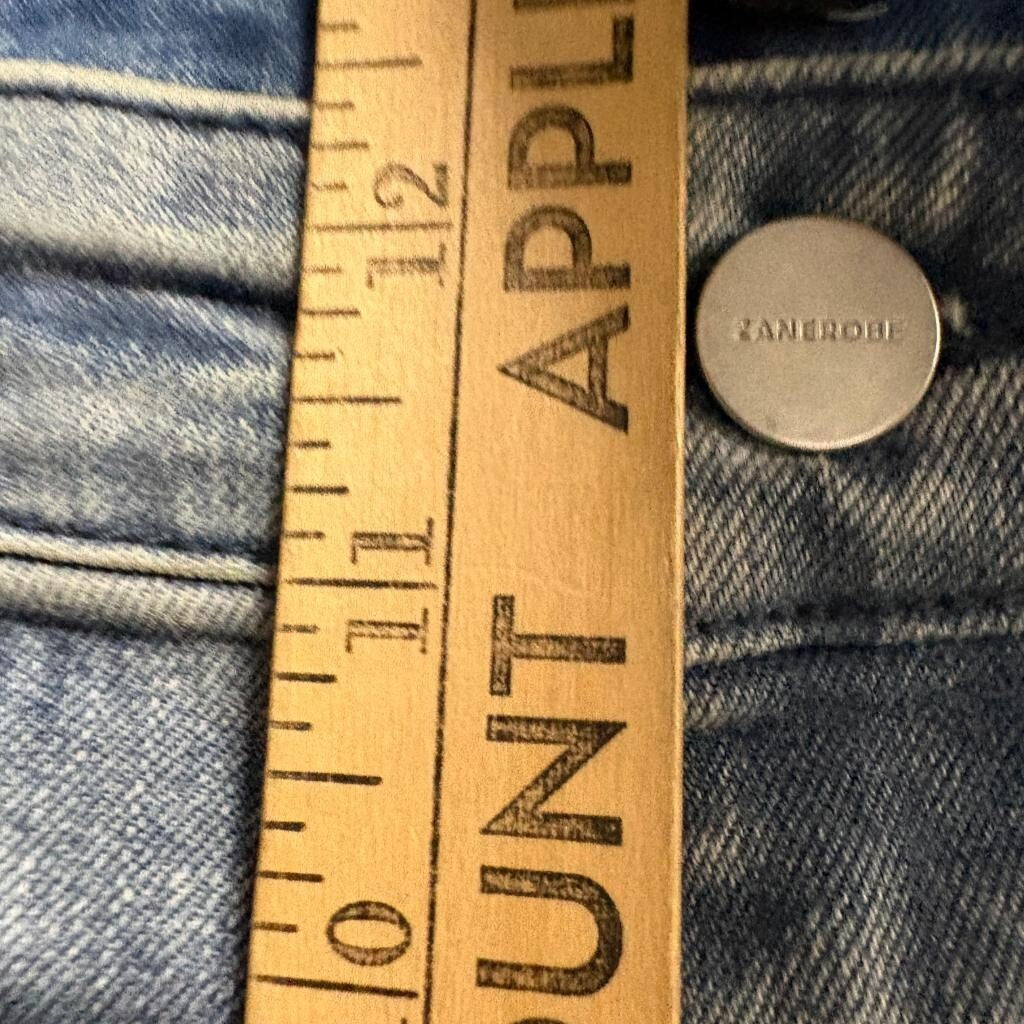 Zanerobe Joe Blow Jeans Mens 32 Blue Denim Stretch Ribbed Cuff Tapered Jogger