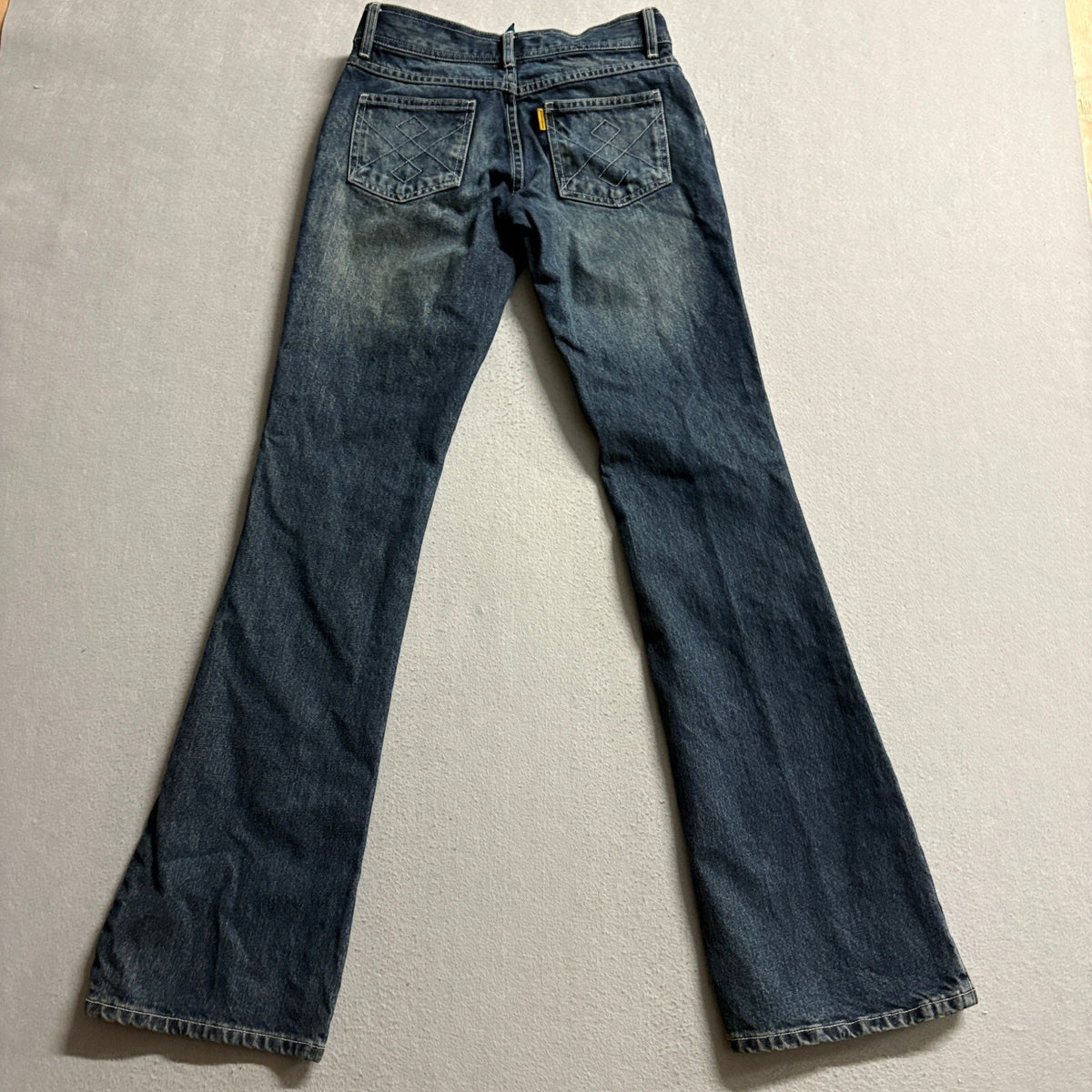Dollhouse Flare Jeans Womens Size 1/2 Blue Denim Low Rise Y2K Vintage 100%