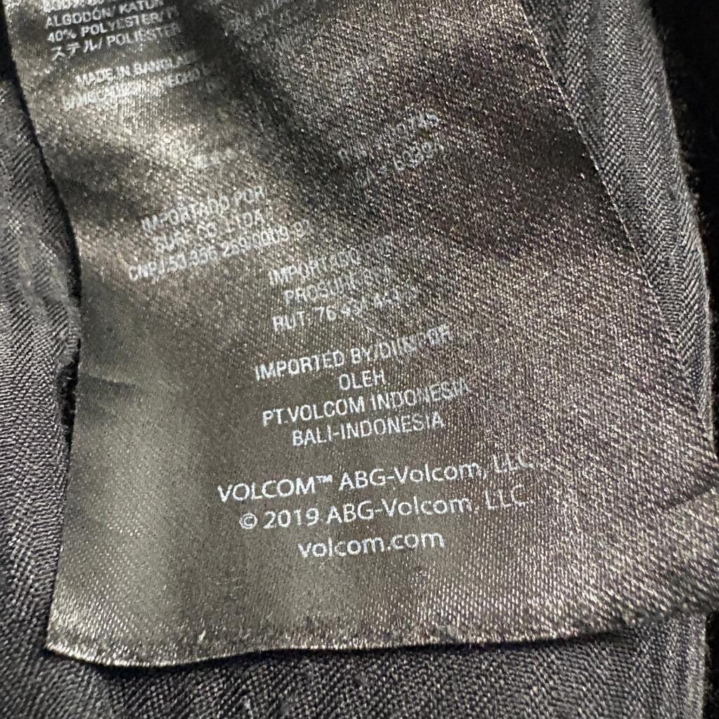 Volcom Mens Chino Pants Size 29 Green Cotton Blend Casual Skate Trousers