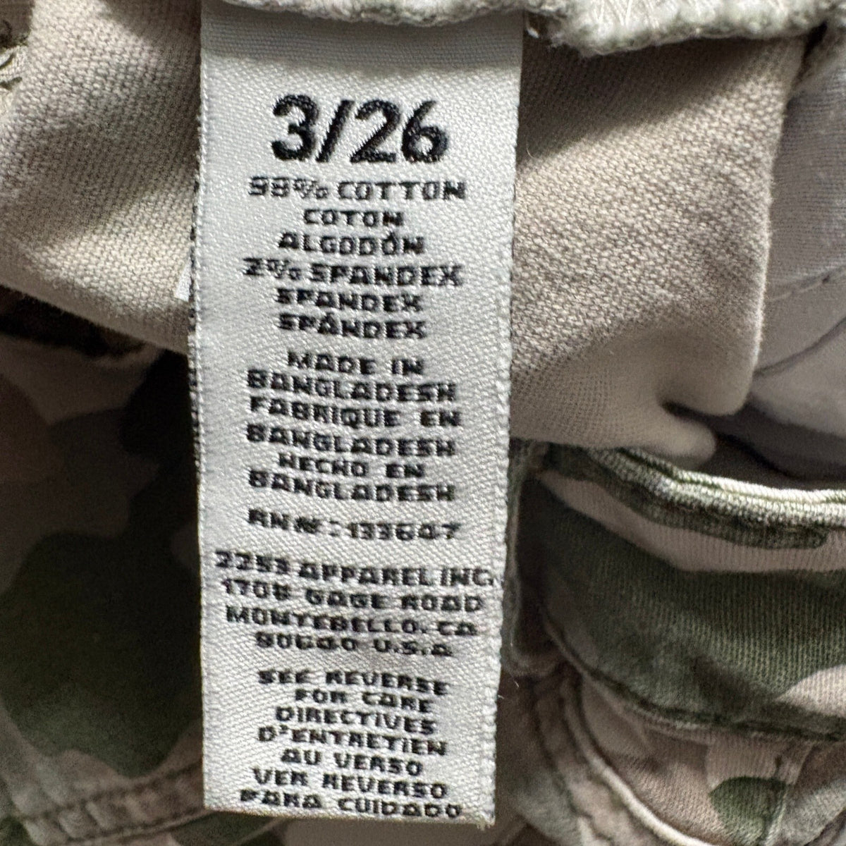 Celebrity Pink Womens Camo Cargo Pants Size 3/26 Green Camouflage Wide Leg