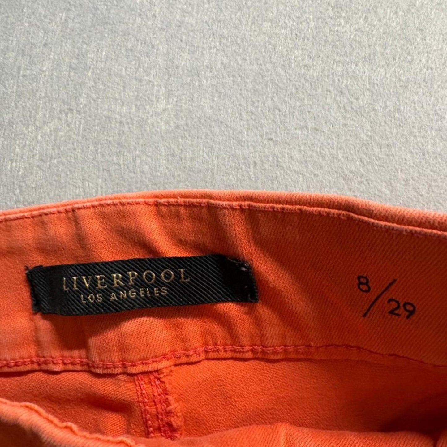 Liverpool Los Angeles Georgia Coral Ankle Legging Jeans Womens Size 8/29 Orange