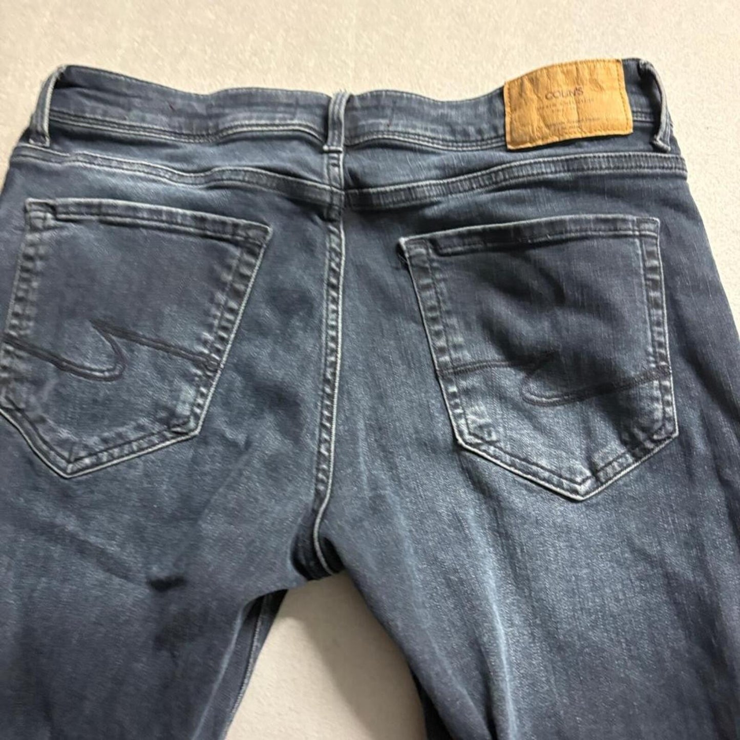 Colins Jeans Mens 32x30 Danny Slim Fit Low Rise Dark Wash Denim Blue 1056612