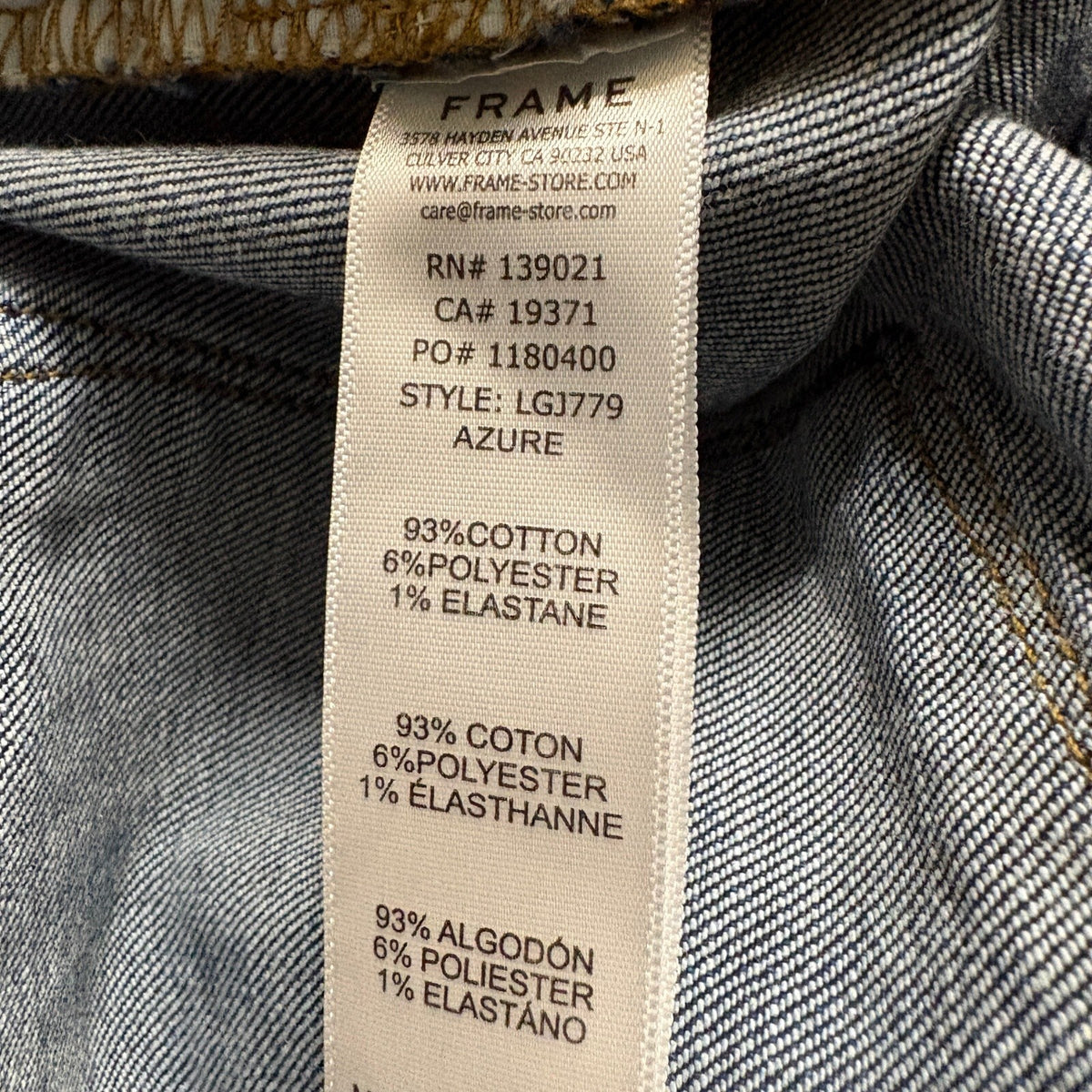 FRAME Denim Le Garcon Slim Boyfriend Jeans Size 31 Azure Medium Wash Stretch