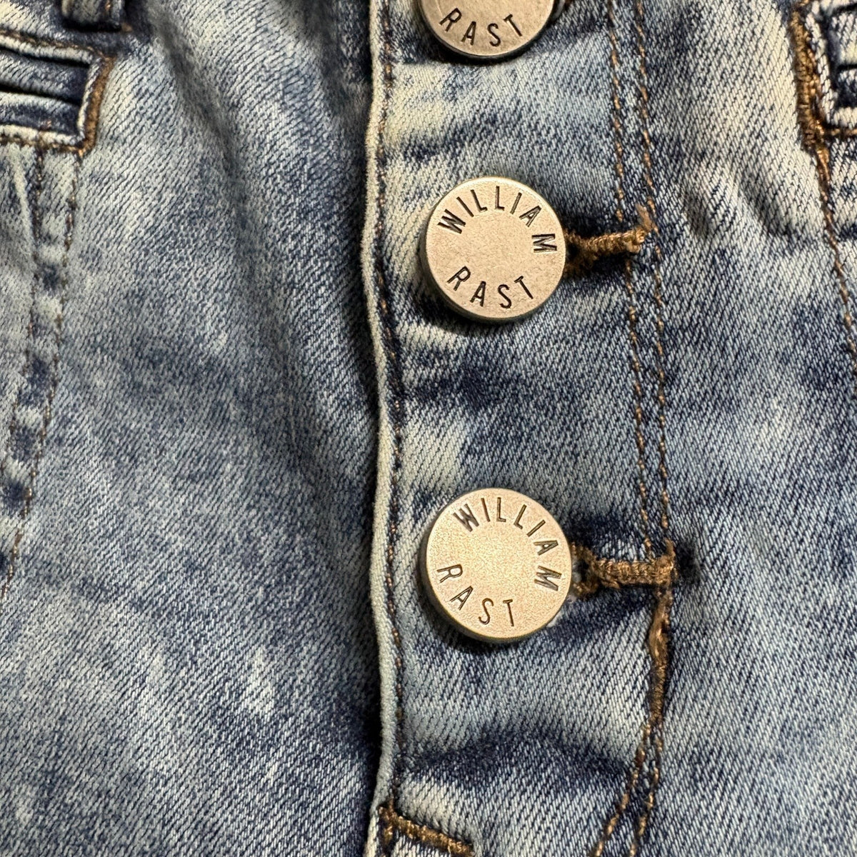 William Rast Highrise Crop Jeans Womens 29 Blue Acid Wash Distressed Frayed Hem