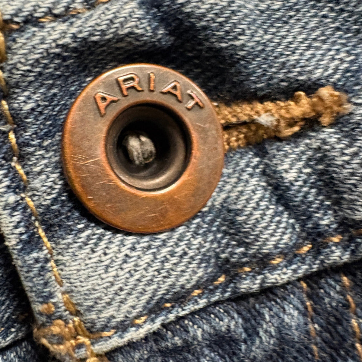 Ariat M4 Low Rise Boot Cut Jeans Mens 40x32 Blue Stretch Denim Western Work