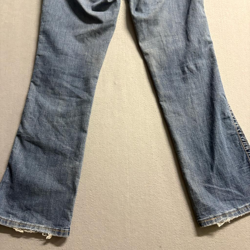 Wrangler Embroidered Butterfly Floral Jeans Womens Size 9/10x34 Bootcut Blue
