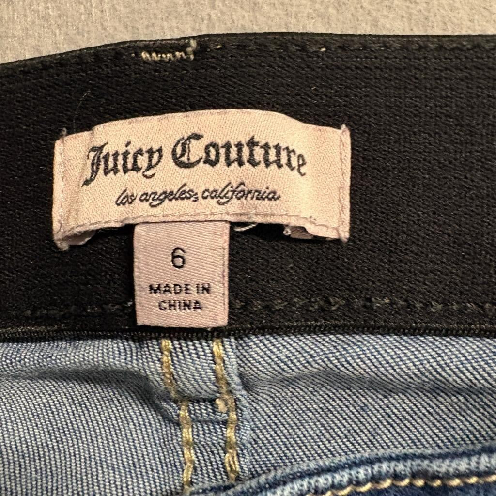 Juicy Couture Jeans Womens 6 Blue Denim Cropped Skinny Comfort Waist Stretch