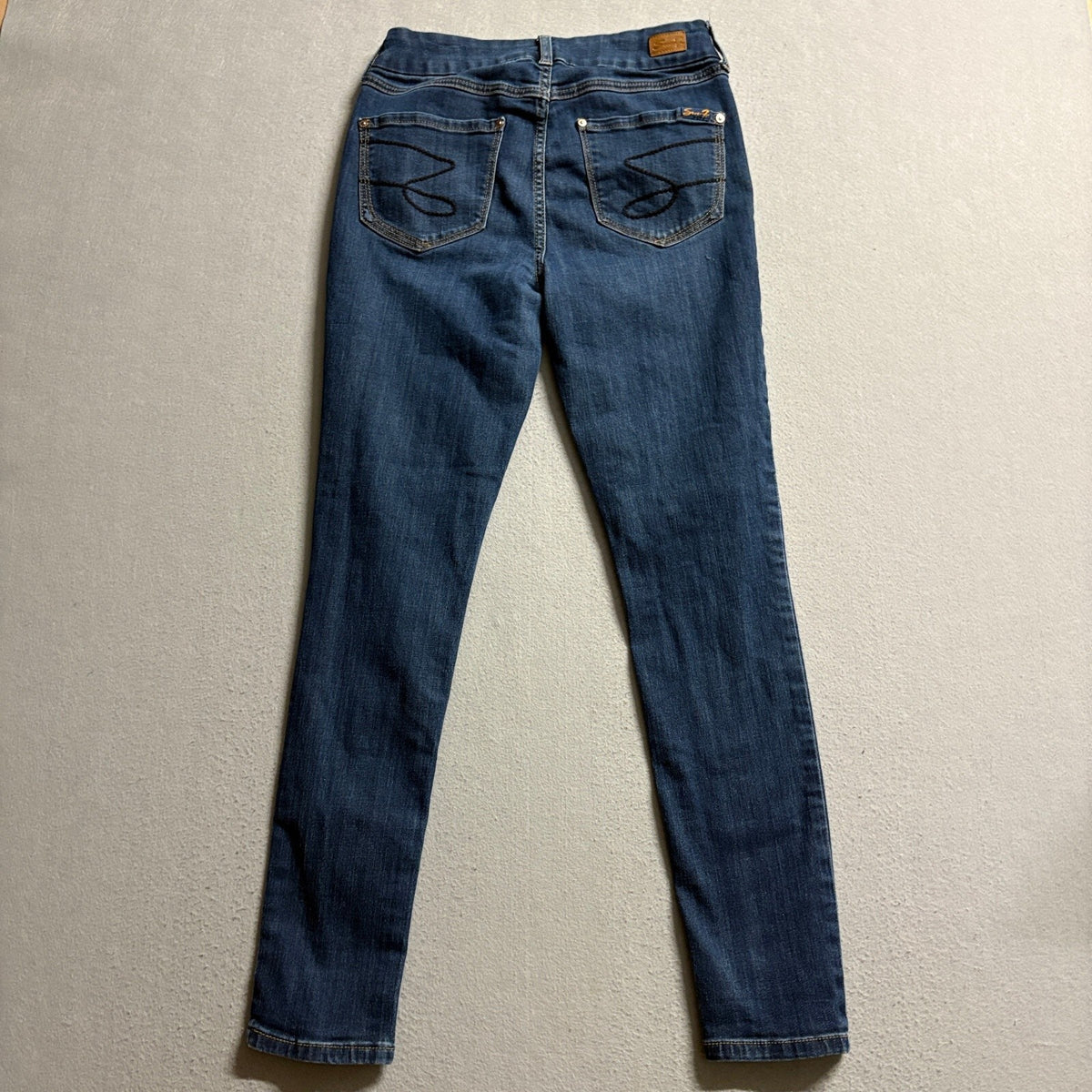 Seven 7 Jeans Womens Size 6 Tummyless High Rise Skinny Medium Wash Blue Denim