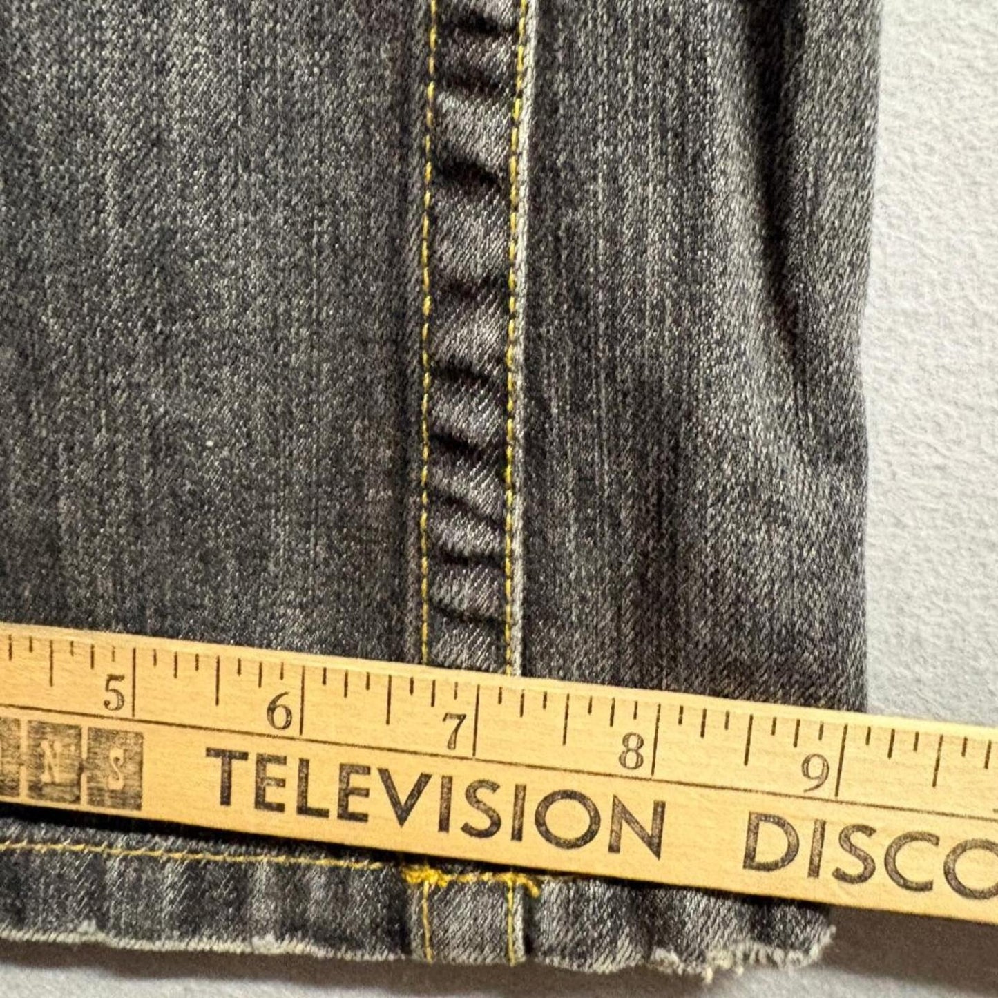 Mossimo Supply Co Dean Straight Jeans Mens 34x32 Gray Black Premium Denim Cotton