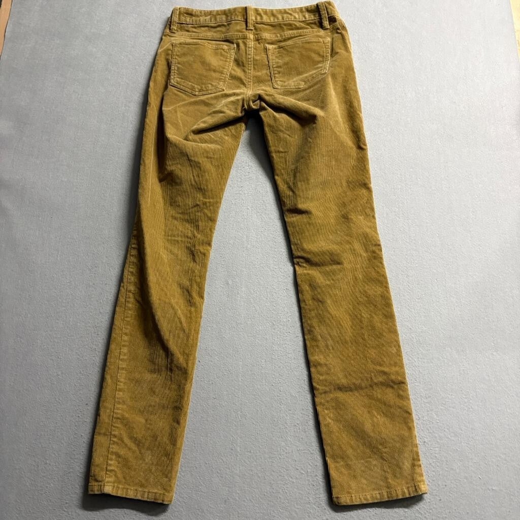 Banana Republic Corduroy Pants Womens 27 Brown Tan Stretch Straight Leg
